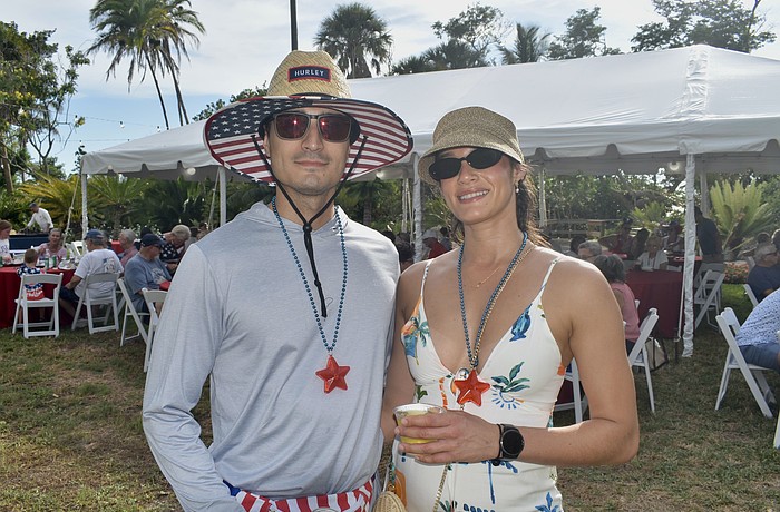 Sam and Ileana Galati bring some starfish and star-spangled attire.