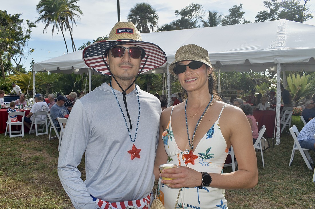 Sam and Ileana Galati bring some starfish and star-spangled attire.