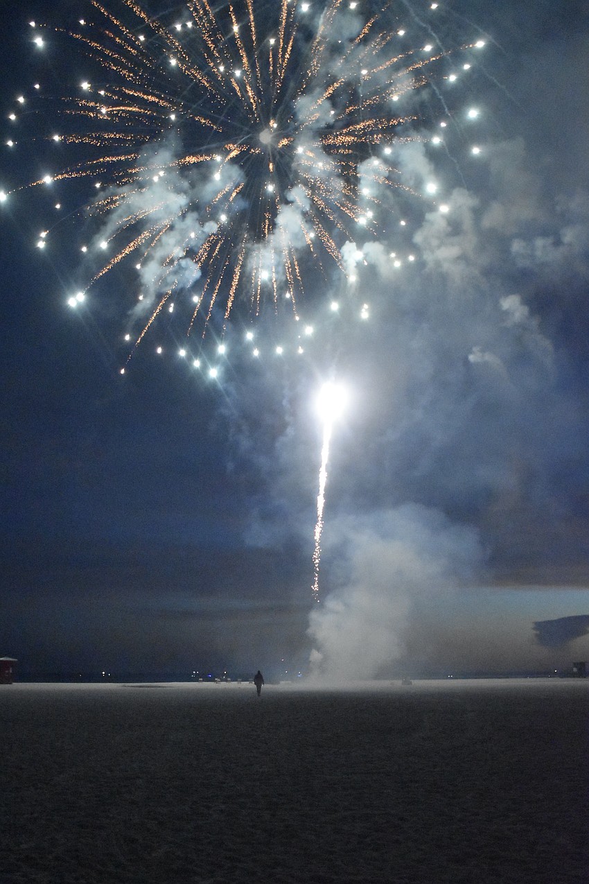 The fireworks are launched.