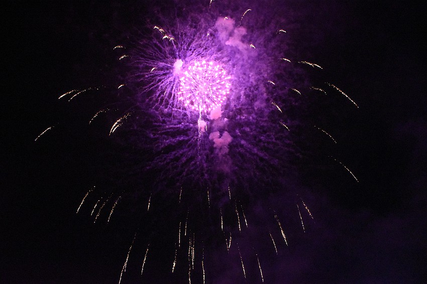 A variety of types of fireworks were featured.