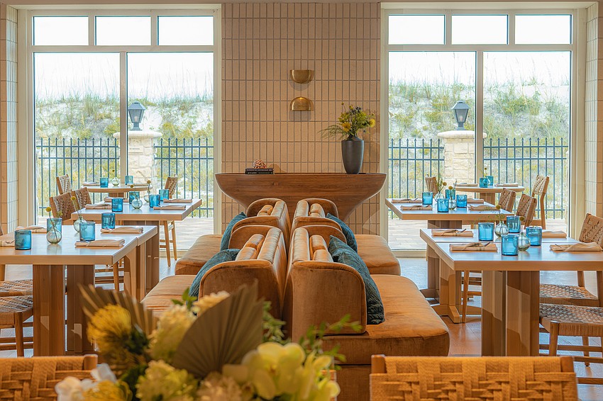 An interior image of The Coastal Farmer, which opened July 3 at the Dune House Hotel & Spa in Atlantic Beach. The restaurant serves breakfast, lunch and dinner from a menu mixing seafood and farm-raised proteins, sourcing locally produced ingredients when possible.