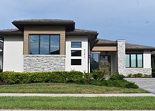 This Wild Blue at Waterside home at 8380 Sea Glass Court sold for $2.46 million. Built in 2024, it has three bedrooms, three-and-a-half baths, a pool and 3,159 square feet of living area.