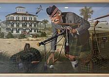 This painting by Frank Hopper can be seen in City Hall.