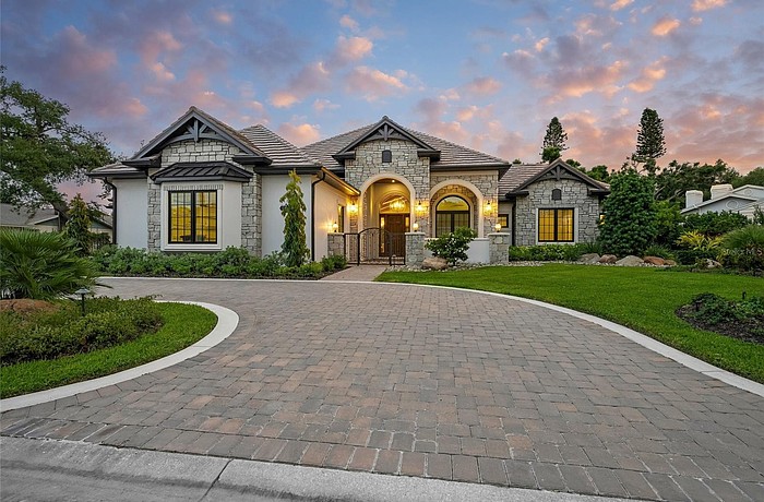 The home at 1575 Eastbrook Drive was built in 2025 and has four bedrooms, five-and-a-half baths, a pool and 4,068 square feet of living area.