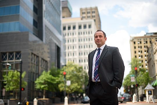 Downtown Vision Inc. CEO Jake Gordon in Downtown Jacksonville in 2016, the year after he was hired to lead the nonprofit. Downtown Vision Inc. CEO Jake Gordon in Downtown Jacksonville in 2016, the year after he was hired to lead the nonprofit.