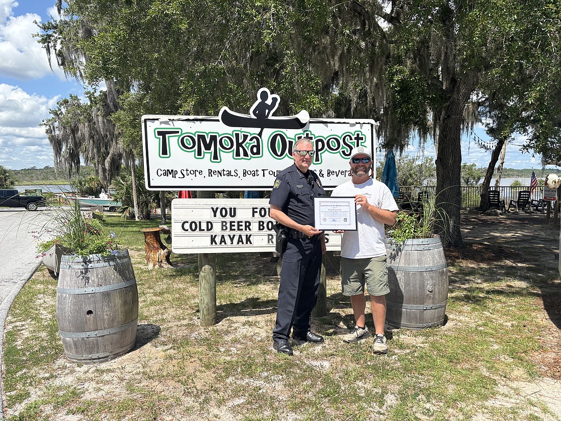Ormond Beach Police Chief Jesse Godfrey and Capt. Scott Cornelius. Courtesy photo