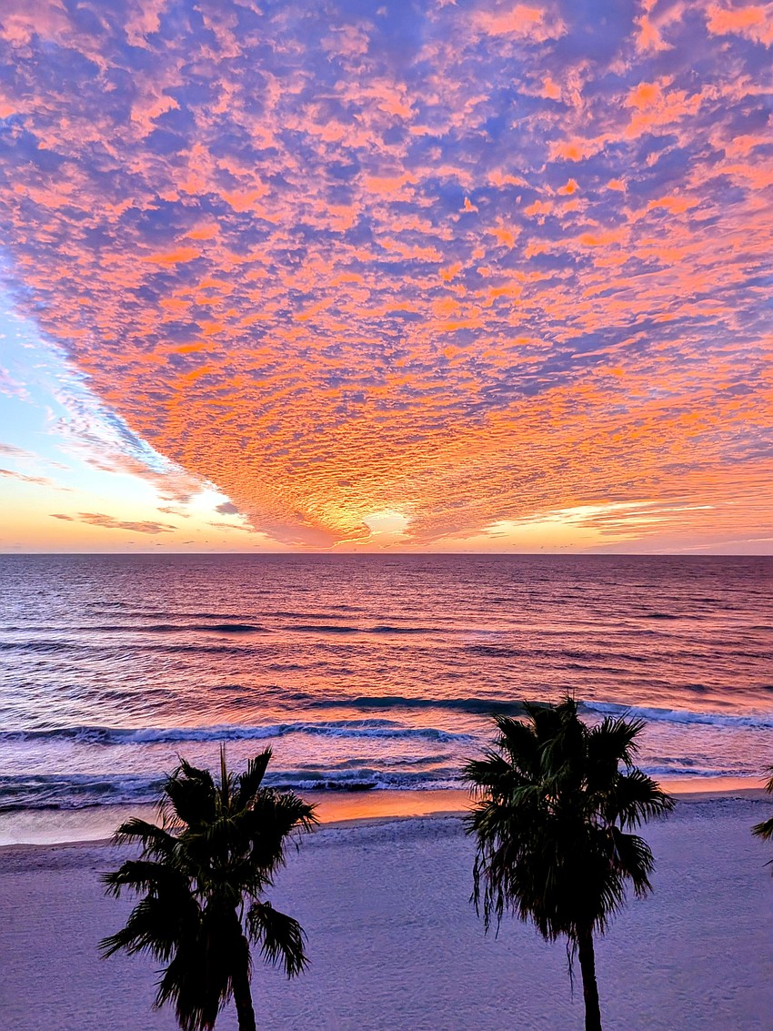 Corey Shepherd captured this photo of a textured sky at sunset on Longboat Key.