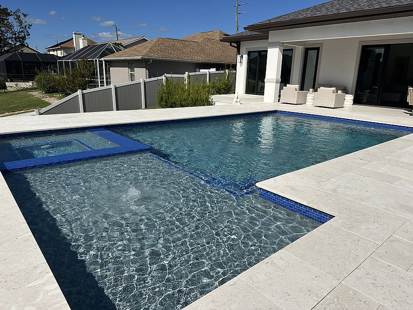 A pool constructed by Agua Construction, located in Palm Coast. Courtesy photo A pool constructed by Agua Construction, located in Palm Coast. Courtesy photo