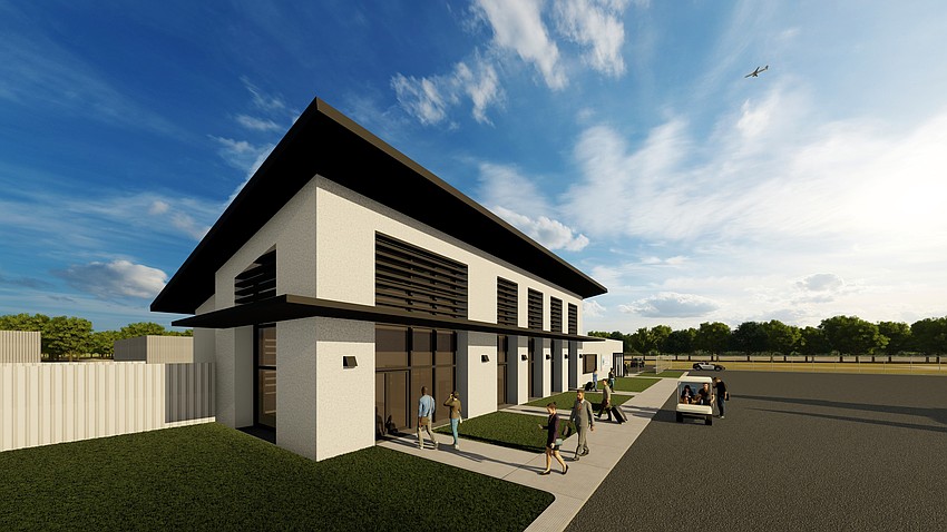 A rendering of a Jacksonville International Airport development providing a gateway for international general aviation arrivals. A rendering of a Jacksonville International Airport development providing a gateway for international general aviation arrivals.