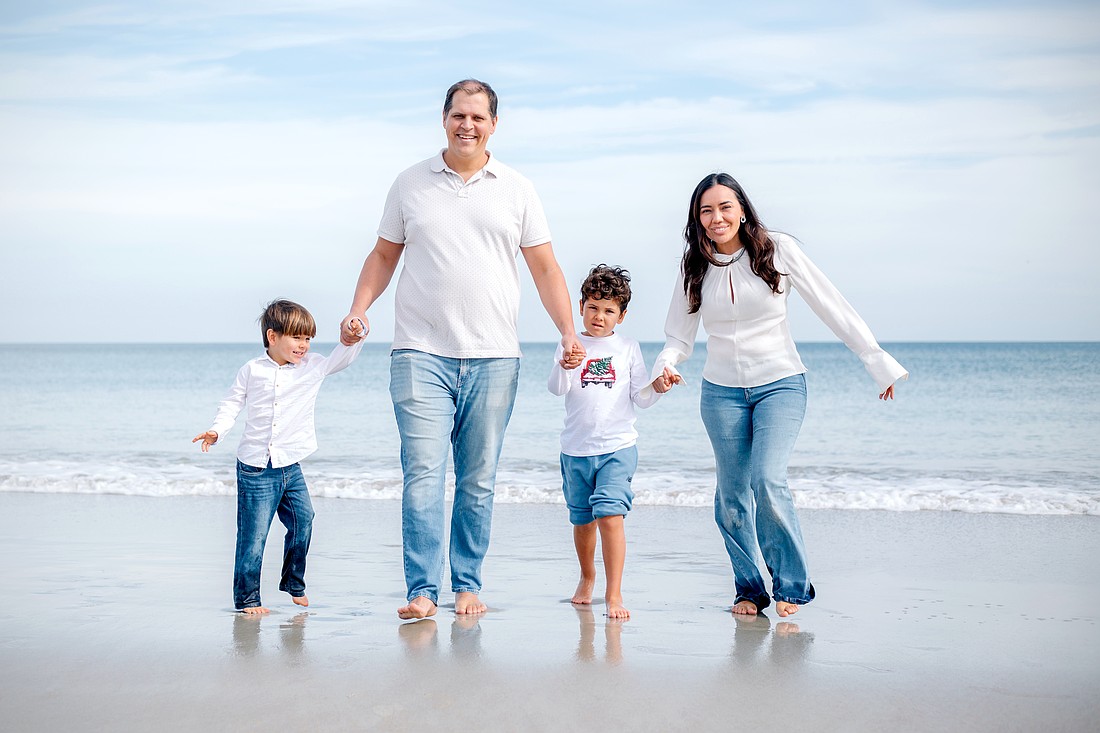 Dianne Santamaria with her husband, Kyle Seaton, and children Roman, 4, and Oliver, 7. Courtesy photo