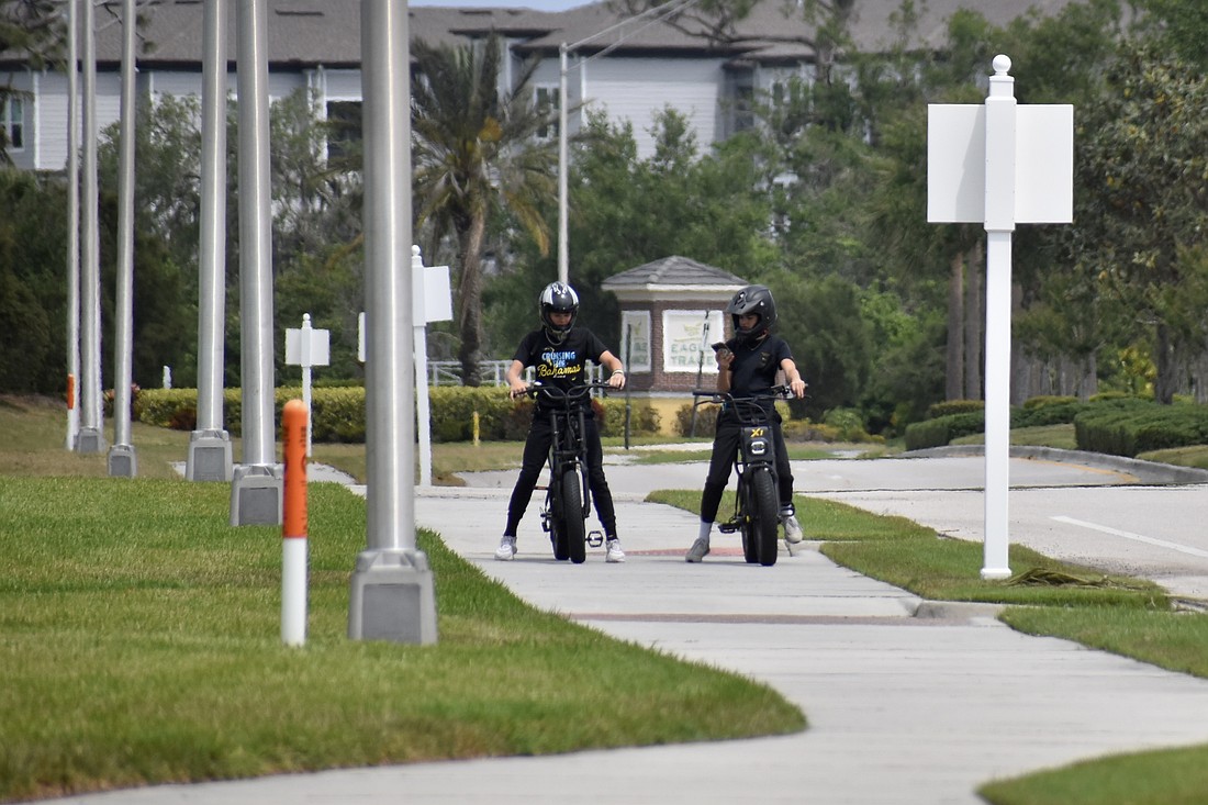 Children and teenagers are often seen riding electric bikes and scooters around the Lakewood Ranch area.
