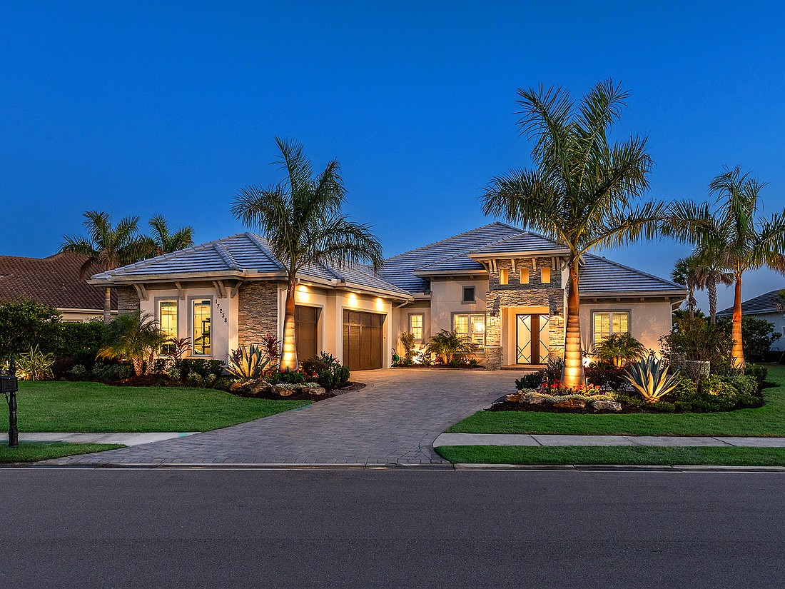 This Lake Club home at 17238 Salerno Drive sold for $3 million. Built in 2021, it has four bedrooms, four baths, a pool and 3,754 square feet of living area.