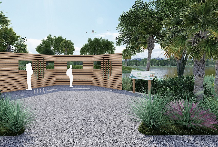 A rendering of a bird blind planned for Bobby Jones Nature Park Phase 2.