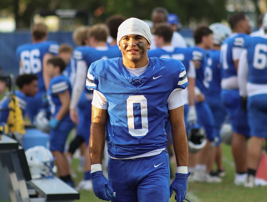 Elijah George had the second-most yards of any running back for Sarasota Christian last season. The Blazers finished 5-6 and reached the first round of the SSAA Class 3A state tournament.