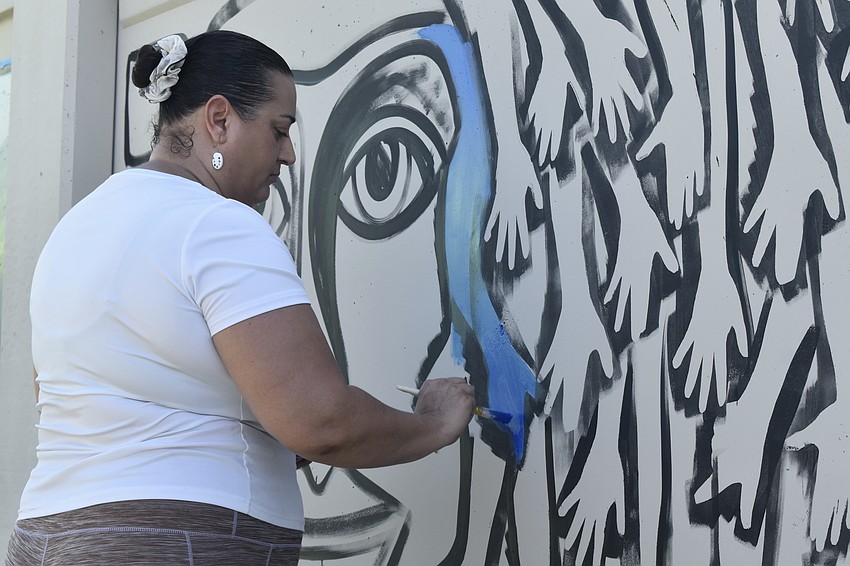 Marisa Lara adds the first touch of blue to 