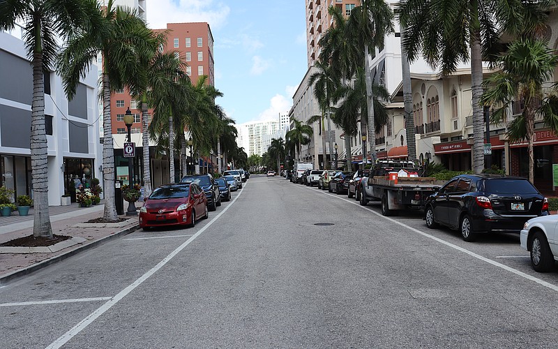 Palm Avenue is one of only two downtown streets that require paid parking. The other is Main Street.