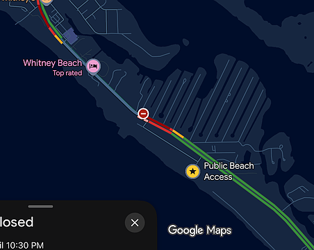 The Town of Longboat Key announced the road closure of Gulf of Mexico Drive for an extended time period due to a major car accident.