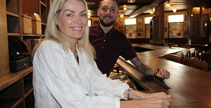Co-owners Tory Delany and Kevin O'Hanlon say every aspect of Delany's Public House on Lakewood Main Street is genuine Irish.