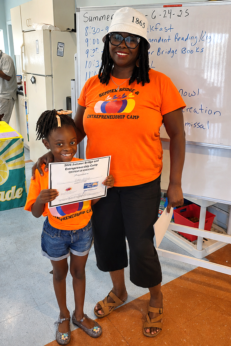 Willow Collins is one of the students to complete the Recess Reading and Entrepreneurship 4-week camp last summer with the help of Sharon Jefferson.