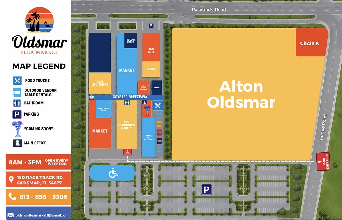 The Oldsmar Flea Market, which has operated in Pinellas County for about 45 years, is consolidating its space to make room for apartments.