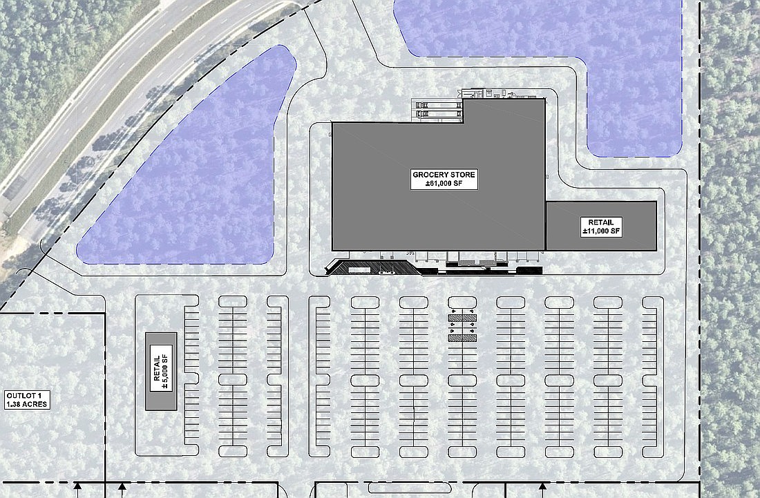 St. Johns County land sold for $11.1 million July 15. The site, at County Road 210 and Veterans Parkway, is planned for a grocery-anchored shopping center in the Greenbriar area, according to a county application.