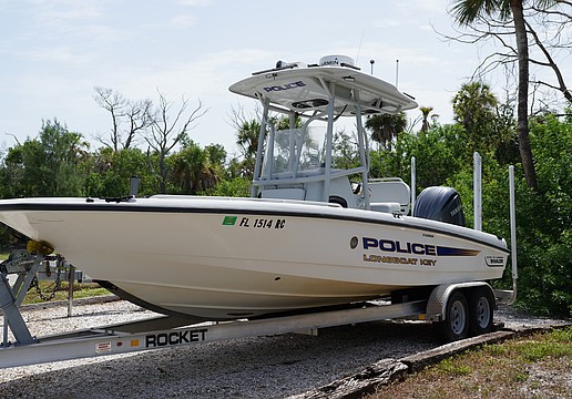 The Longboat Key Police Department has four vessels in its marine fleet, including a 26-foot Boston Whaler that is out of commission awaiting repairs to its canopy.