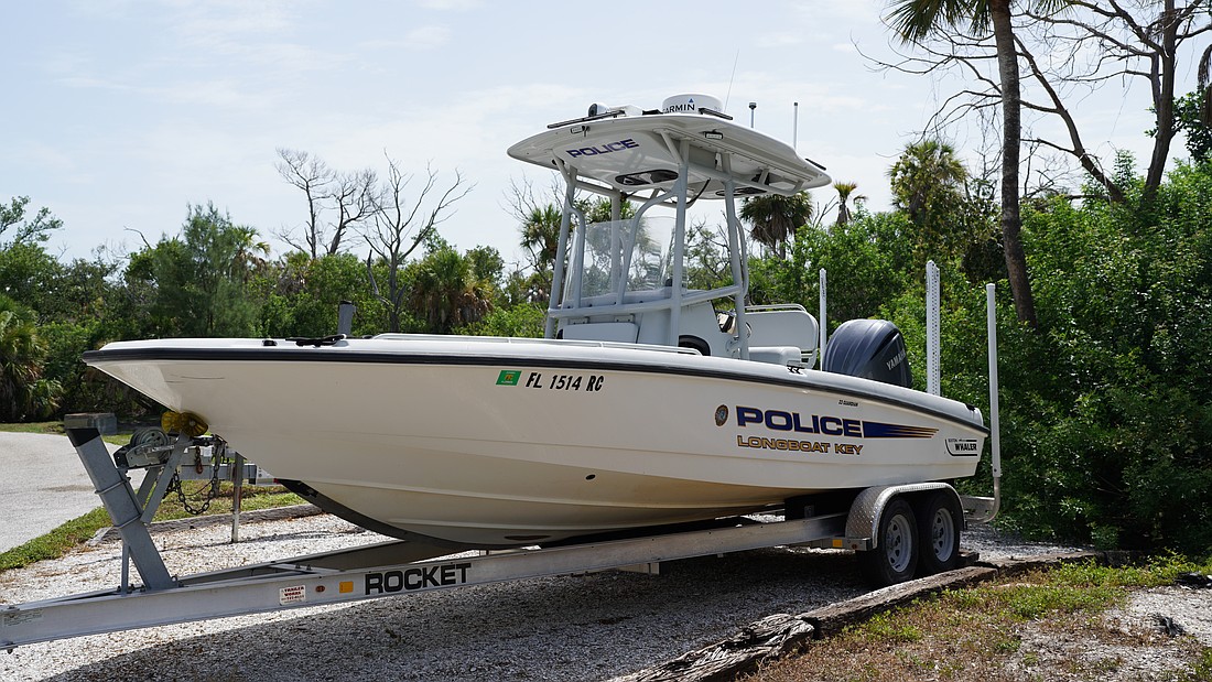 The Longboat Key Police Department has four vessels in its marine fleet, including a 26-foot Boston Whaler that is out of commission awaiting repairs to its canopy.