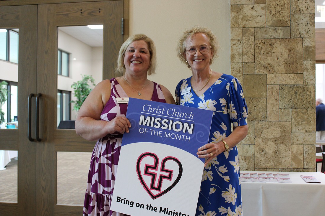 Melinda Zarzycki-Harris, founder and executive director of Bring on the Ministry, and Pastor Julia Wharriff Piermont of Christ Church of Longboat Key are all smiles with their new ministry partnership.