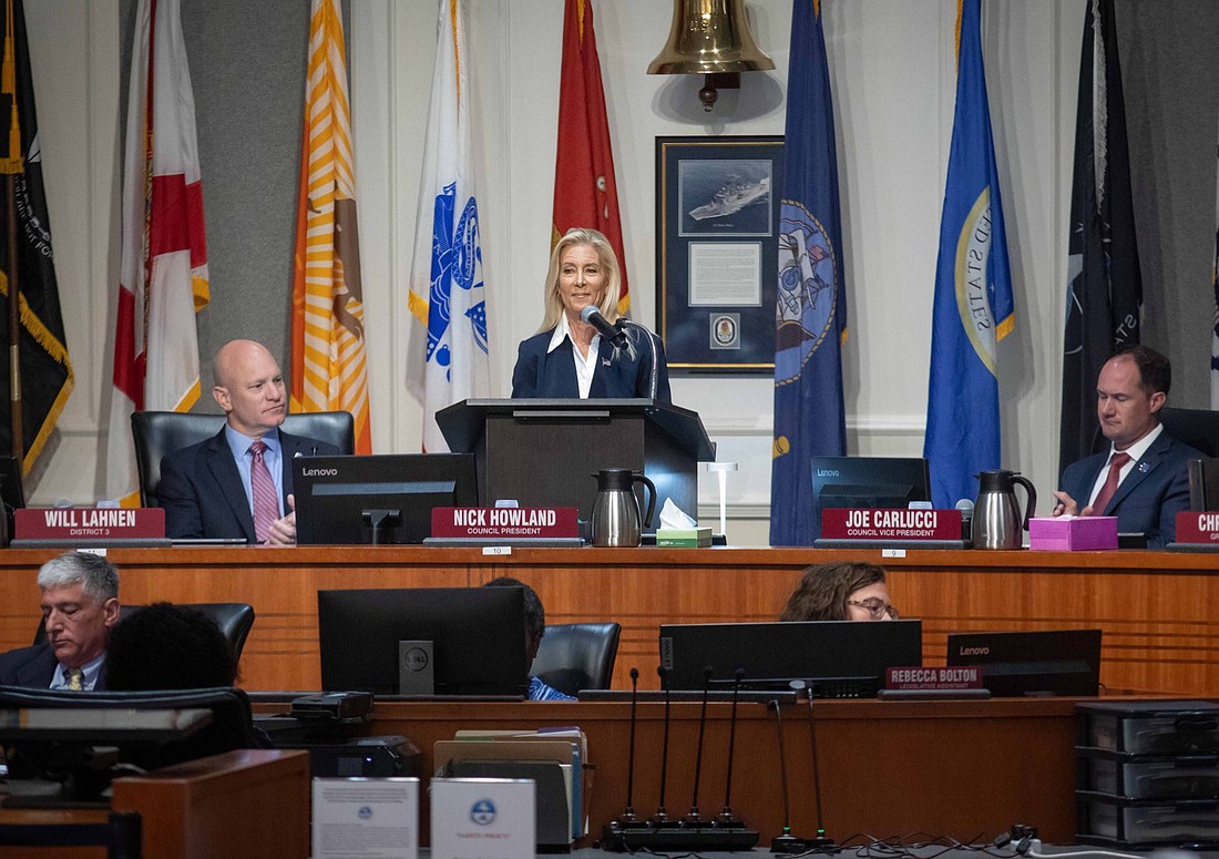 Jacksonville Mayor Donna Deegan presents her $2.03 billion proposed budget for fiscal year 2026-27 to City Council July 20.