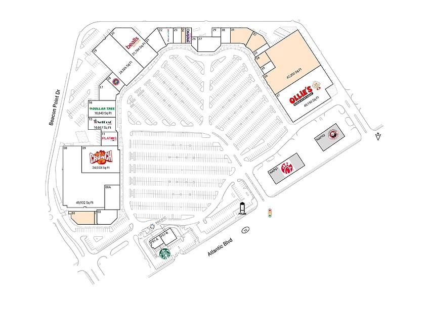 Brixmor Property Group’s site plan shows NetCost Market between Plato’s Closet and Dollar Tree at the Regency Park Shopping Center at 9400 Atlantic Blvd. Brixmor Property Group’s site plan shows NetCost Market between Plato’s Closet and Dollar Tree at the Regency Park Shopping Center at 9400 Atlantic Blvd.