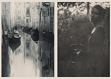 "Reflection-Venice, 1894," a photogravure print taken by Alfred Stieglitz, and Clarence Hudson White's photogravure print, "Edge of Woods-Evening, (1900)," were gifts of Warren J. and Margot Coville to The Ringling.
