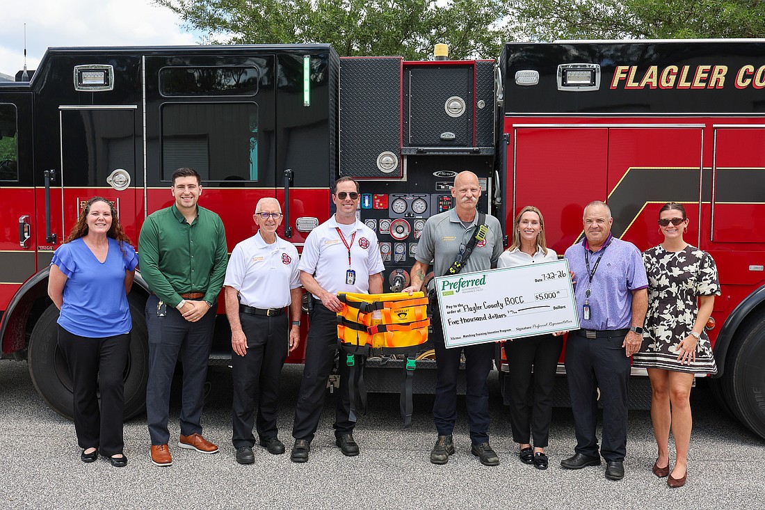 Flagler County Risk Management receiving $5,000 grant. Courtesy photo