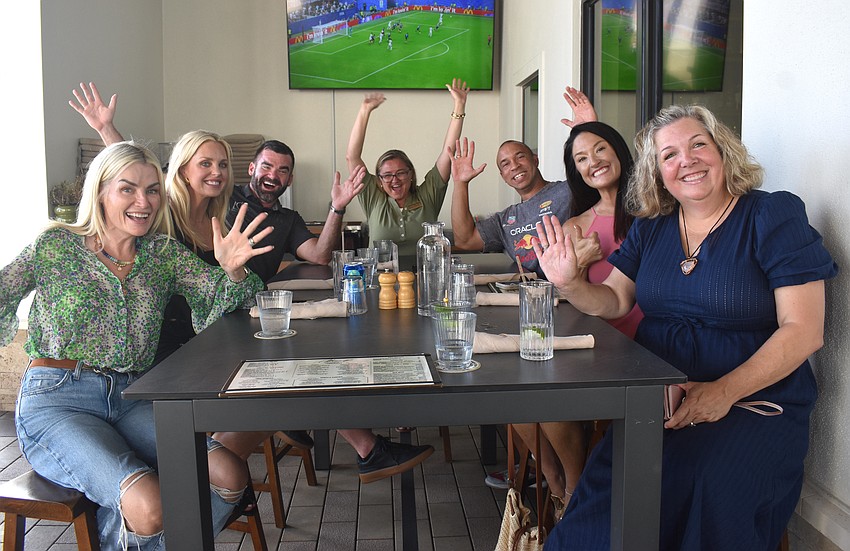 Tory Delany, Angie Elmendorf, Jon Minton, Susan Vowels, Nahum Vazquez, Emily Benedit and Noelle LaLiberty are all part of the newly formed Lakewood Ranch Dinner Club.