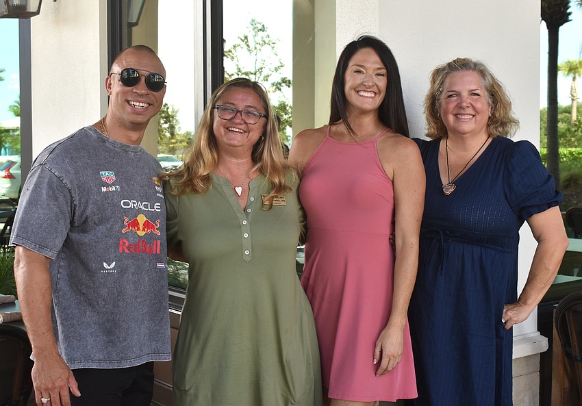 Nahum Vazquez, Susan Vowels, Emily Benedit and Noelle LaLiberty each attended one or both events so far for the Lakewood Ranch Dinner Club. They all agree it's a great way to meet new people.