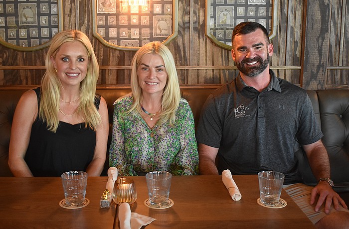 Angie Elmendorf and Jon Minton, on either side of Allswell owner Tory Delany, are behind the Lakewood Ranch/UTC Foodies Restaurant Reviews Facebook page and the newly formed Lakewood Ranch Dinner Club.