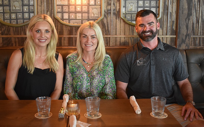 Angie Elmendorf and Jon Minton, on either side of Allswell owner Tory Delany, are behind the Lakewood Ranch/UTC Foodies Restaurant Reviews Facebook page and the newly formed Lakewood Ranch Dinner Club.