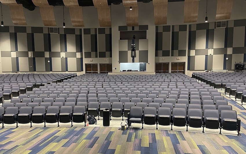 The new auditorium is based on the existing one at Parrish Community High School and will be between 800 and 900 seats.