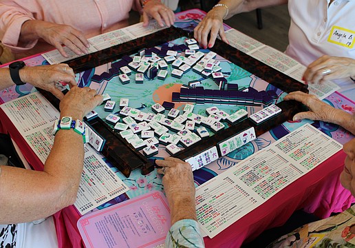 The Mah Jongg Weekend was filled with colorful, coastal mahjong sets provided by Event Organizer Rennee Fannin.