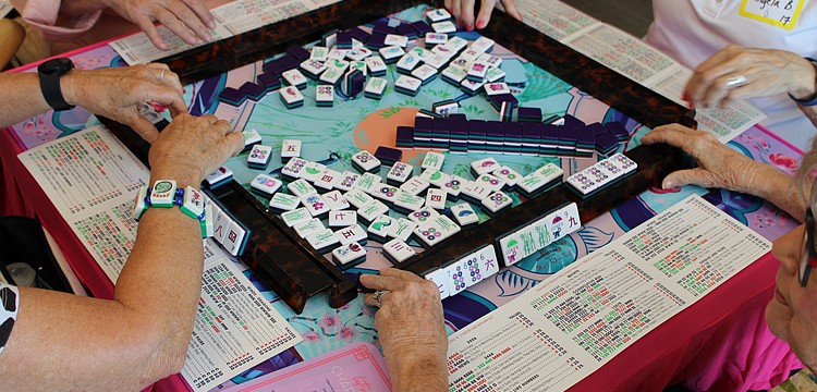 The Mah Jongg Weekend was filled with colorful, coastal mahjong sets provided by Event Organizer Rennee Fannin.