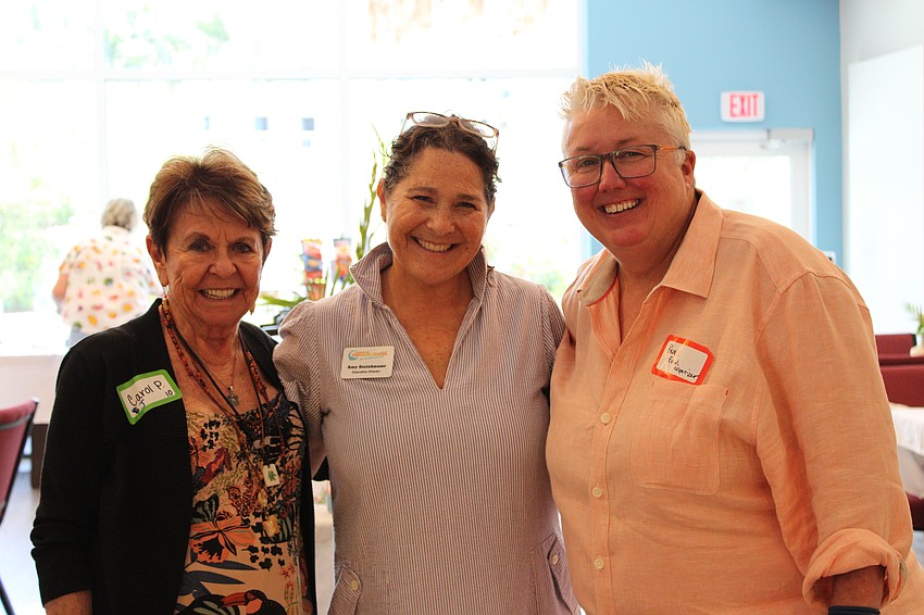 Mahjong Instructor Carol Peschel, Executive Director Amy Steinhauser and Event Organizer Renee Fannin at the Paradise Center's Mah Jongg Weekend.