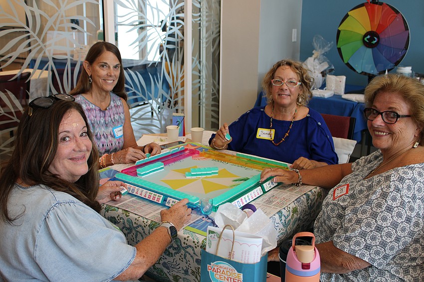 Carol Klein, Lindsey Columbo, Sandi Love and Cheryl Calvo enjoyed playing with new players and learning new strategies during the Paradise Center's Mah Jongg Weekend.