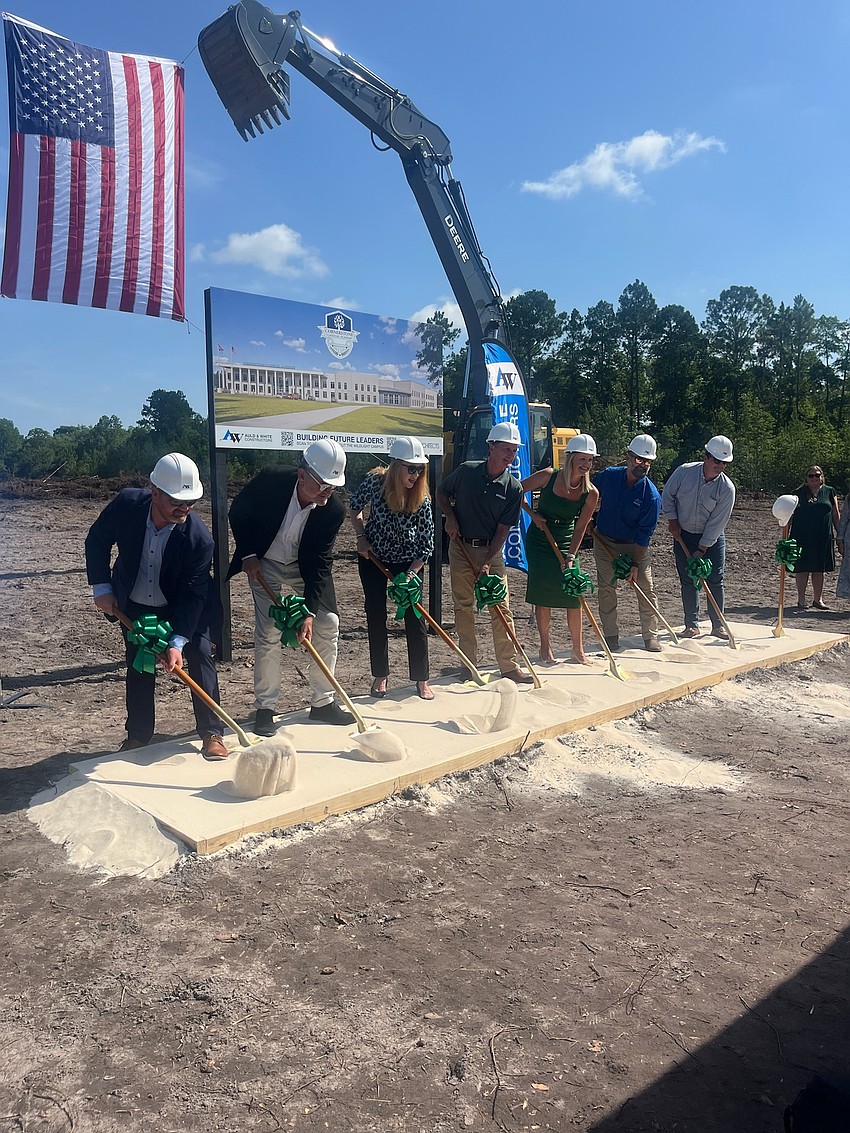 Cornerstone Classical Academy broke ground July 23 on its planned Wildlight campus in Yulee.