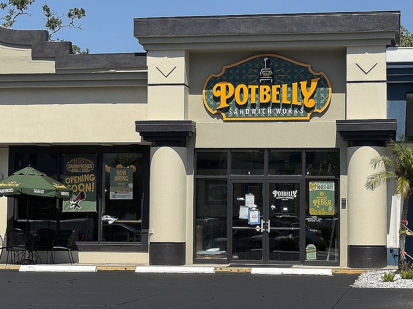 The first Potbelly Sandwich Works in Jacksonville opened in May 2026 in the Deerwood Village shopping center at 9908 Old Baymeadows Road, at southwest Baymeadows Road and Southside Boulevard.