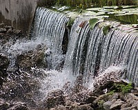 This waterfall at Patton Park in Lakewood Ranch was being fed by heavy rainfall July 29.
