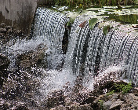 This waterfall at Patton Park in Lakewood Ranch was being fed by heavy rainfall July 29.