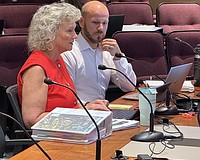 Director of Financial Administration Kelly Strickland and Budget Manager Tyler Harris present the preliminary fiscal year 2027 budget to the Sarasota City Commission.