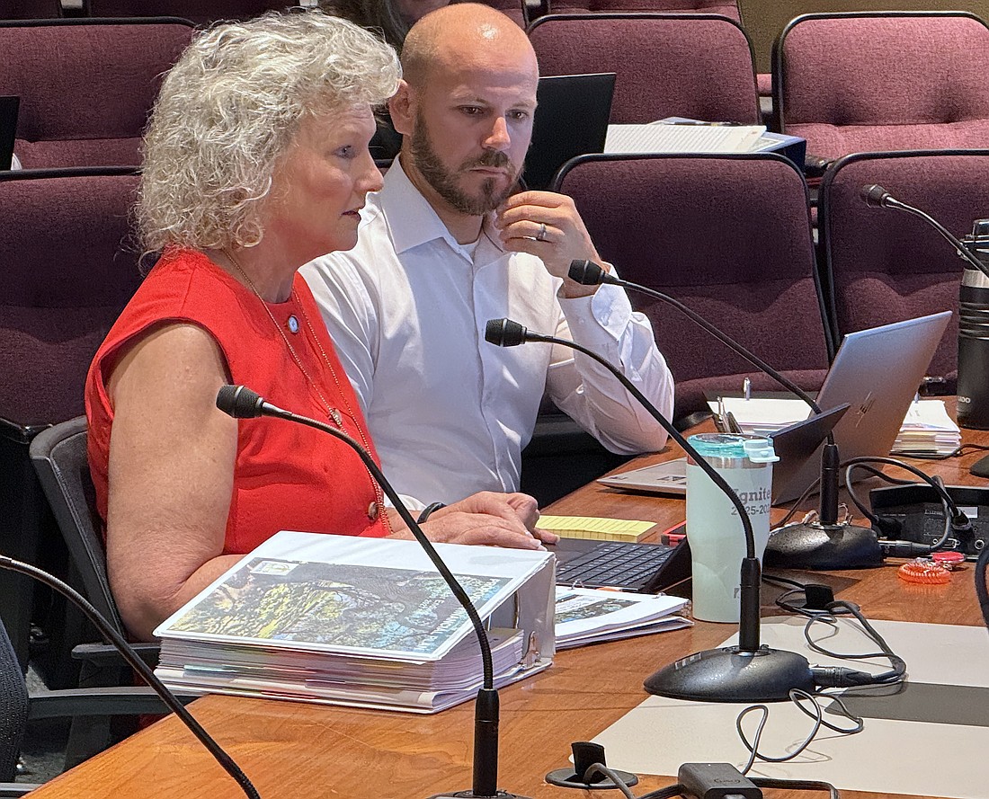 Director of Financial Administration Kelly Strickland and Budget Manager Tyler Harris present the preliminary fiscal year 2027 budget to the Sarasota City Commission.