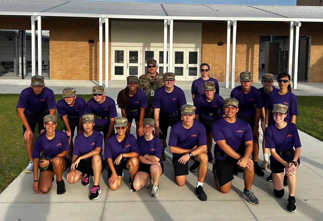 Members of the Horizon High School National Defense Cadet Corps, now a Junior Reserve Officers’ Training Corps, learn leadership and life skills.