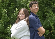Emma LaRusso (left) and Braydon LaRusso (right) of Sarasota run Cards2Tuff with the mission of connecting to the community.