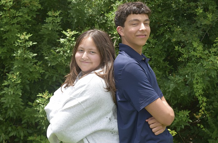 Emma LaRusso (left) and Braydon LaRusso (right) of Sarasota run Cards2Tuff with the mission of connecting to the community.